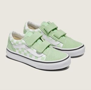 NWT Sz 11 Toddler Old Skool V Color Theory Checkerboard Shoe Pistachio Green